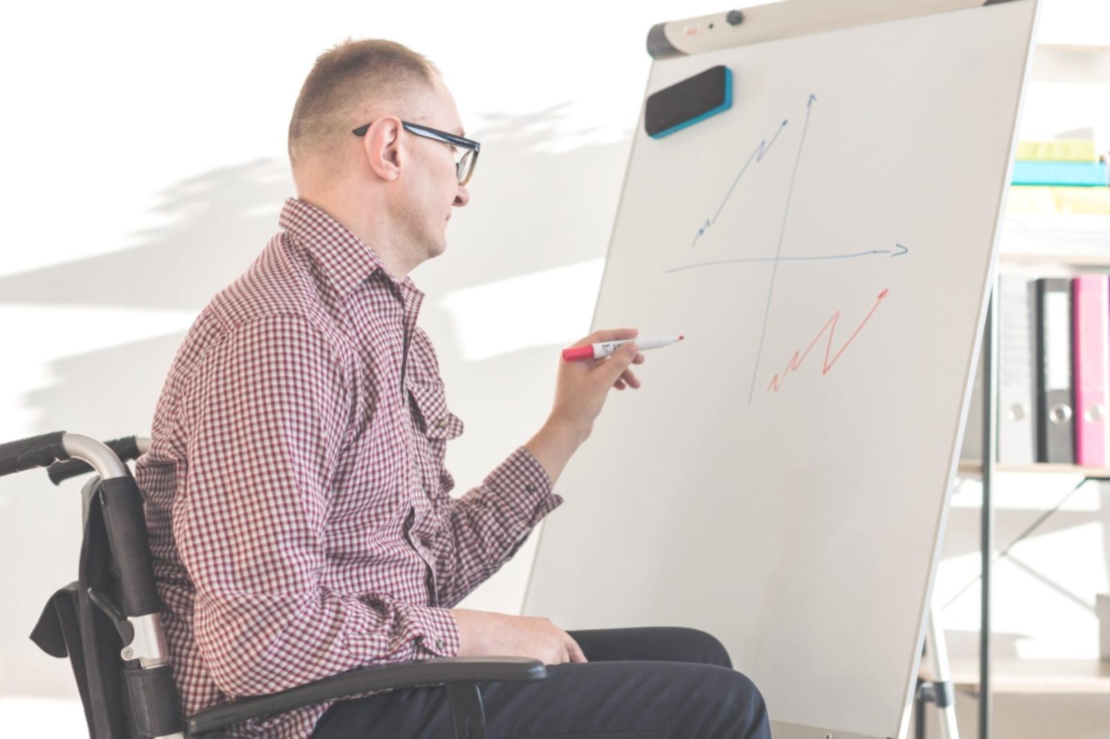 Financial planning consultation workspace showing budget documents and strategic planning materials